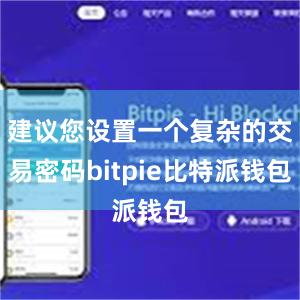 建议您设置一个复杂的交易密码bitpie比特派钱包