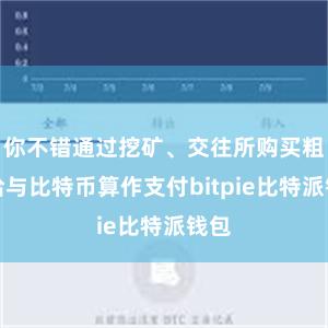 你不错通过挖矿、交往所购买粗略给与比特币算作支付bitpie比特派钱包