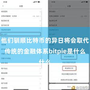 他们驯顺比特币的异日将会取代传统的金融体系bitpie是什么